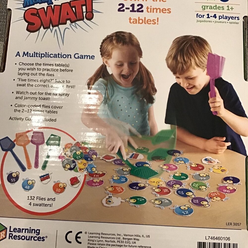 Learning Resources Multiplication Swat Game--Excellent Shape--Homeschool Math - Picture 2 of 3